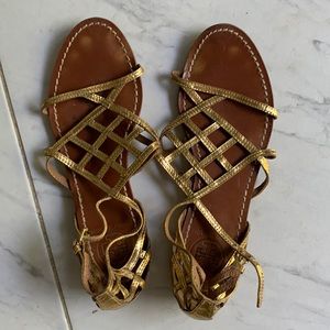 Tory Burch gold Gladiator Sandals-7